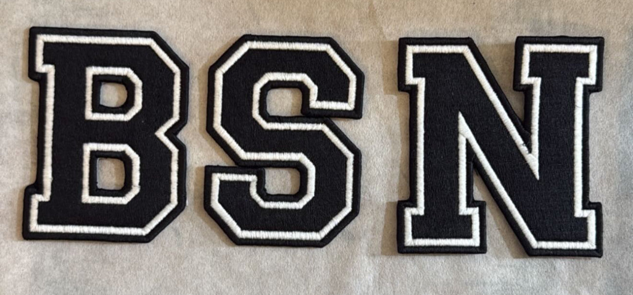 BSN Varsity Letter Patches 4inches to 6inches
