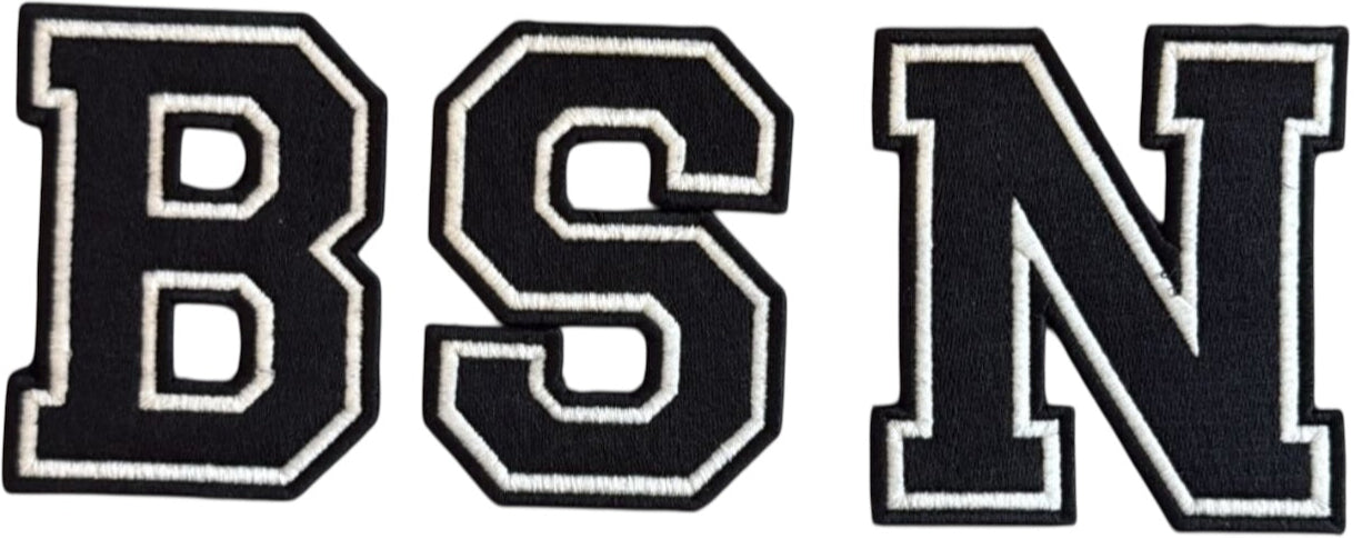 BSN Varsity Letter Patches 4inches to 6inches