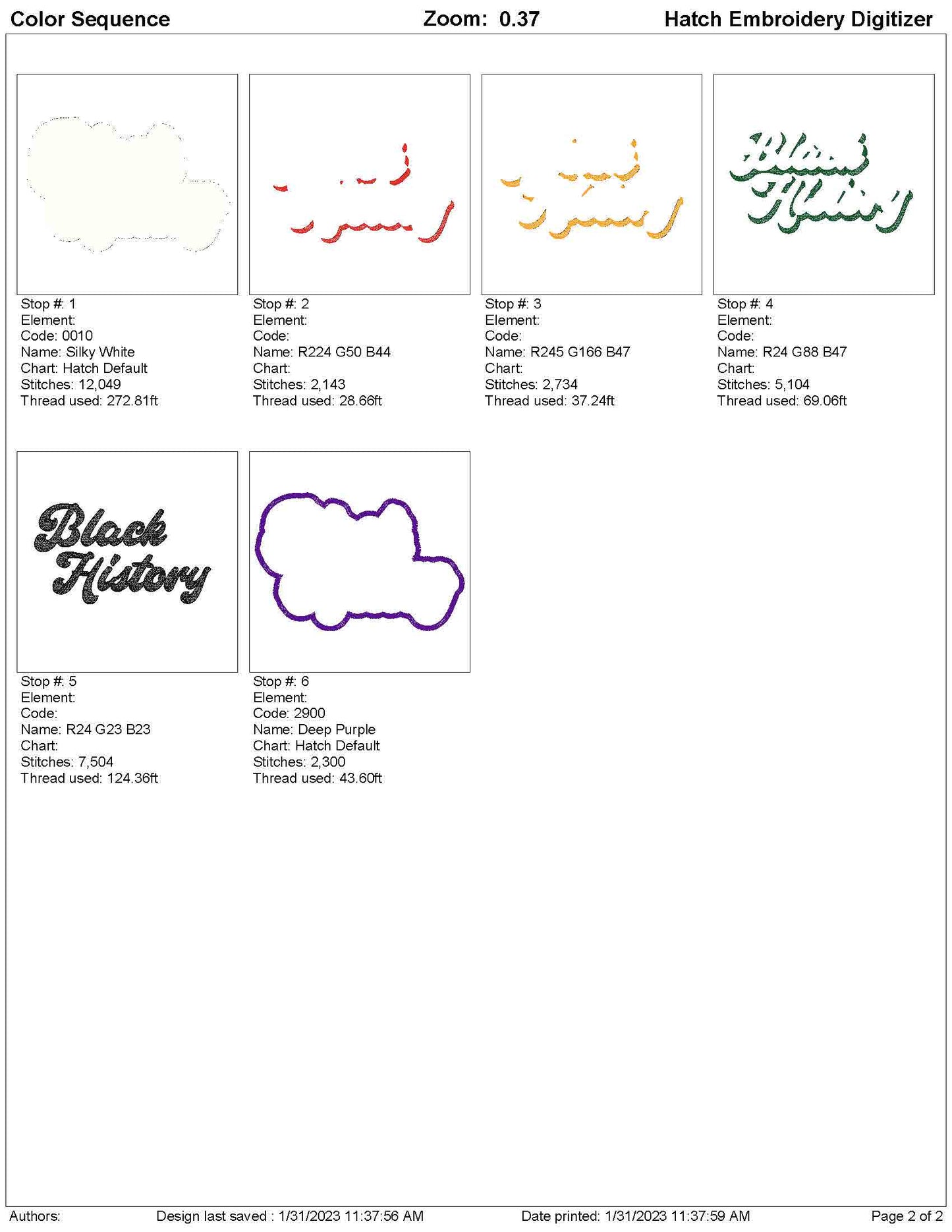 Black History Embroidery File