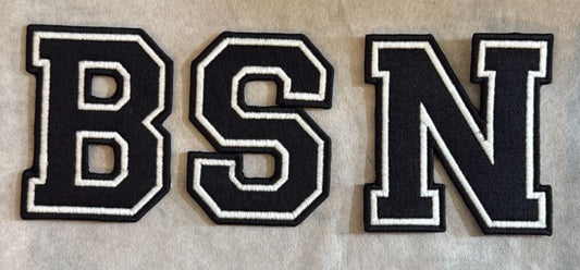 BSN Varsity Letter Patches 4inches to 6inches