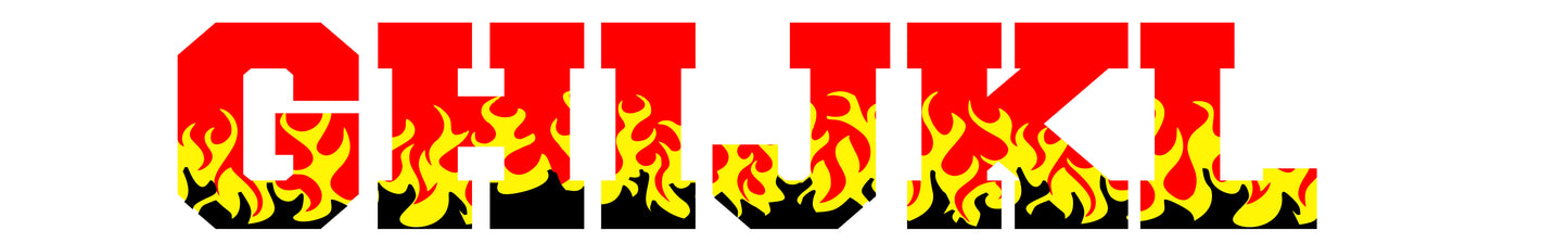 4inch Custom Flame Letters "LORENZO"