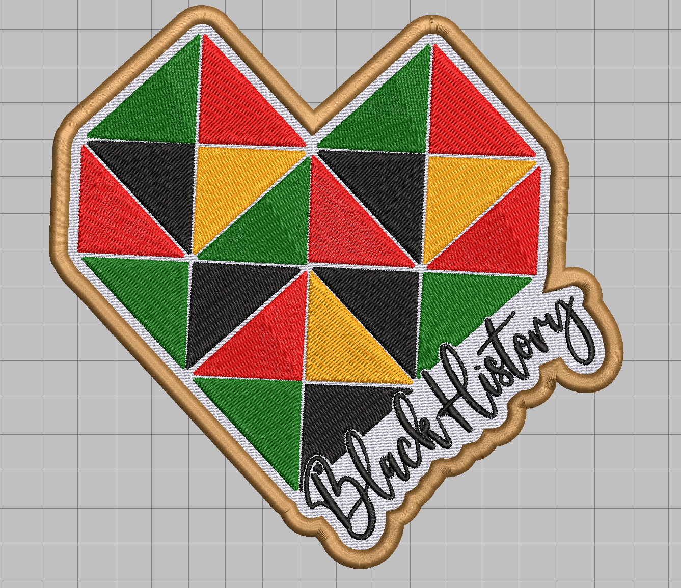 Black History Heart Patch