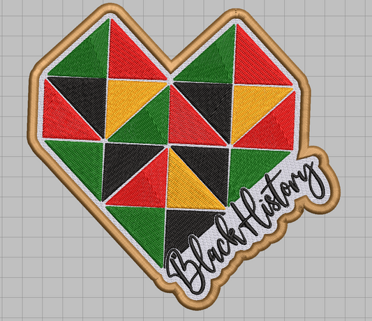 Black History Heart Patch